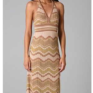 M Missoni Lurex Wave Long Halter Dress 